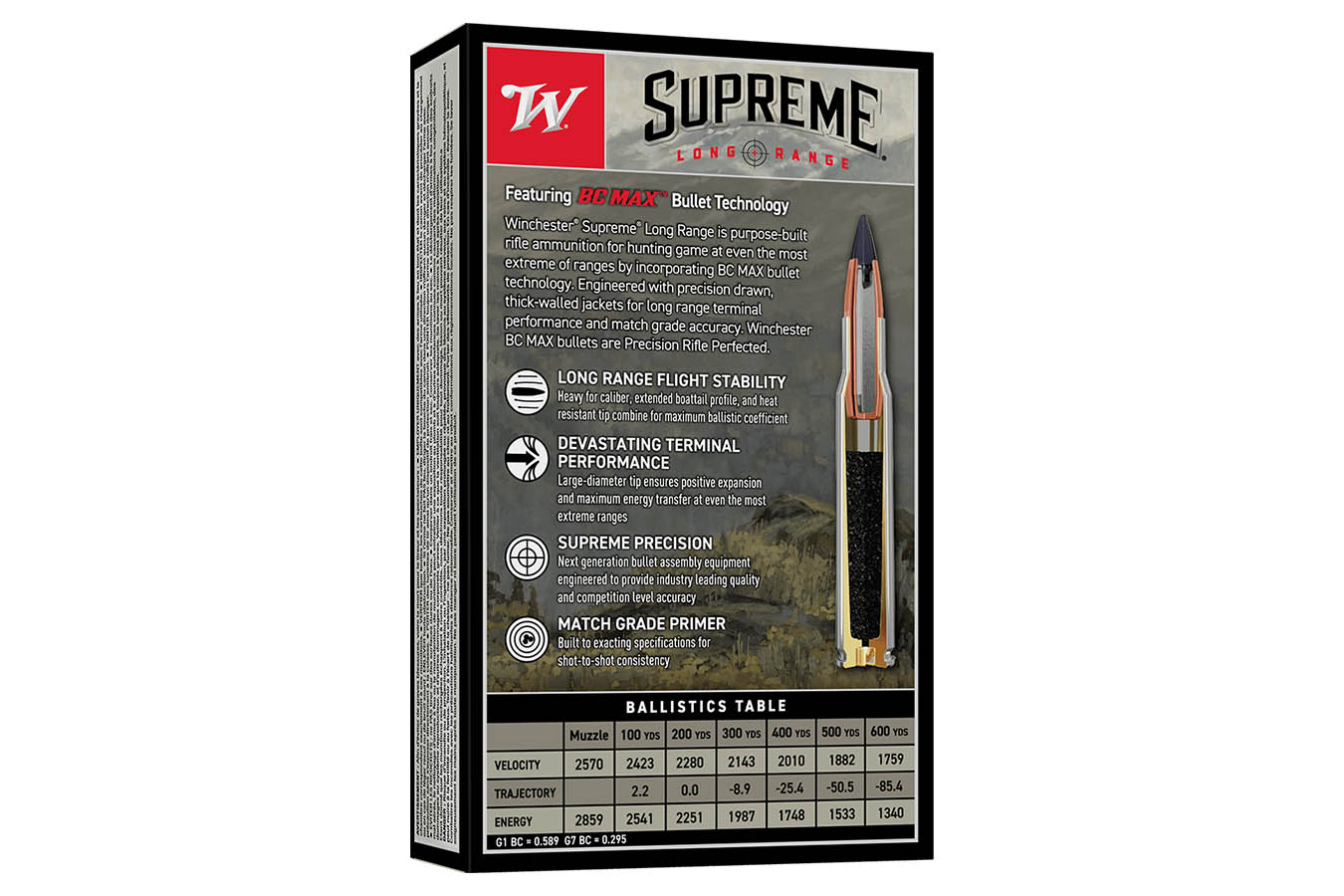 WINCHESTER AMMO 30-06 Springfield 195 gr BC MAX Supreme Long Range 20/Box